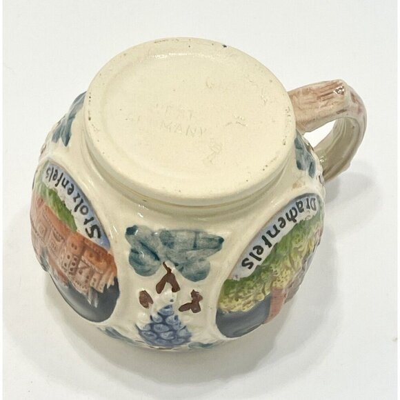 Vintage Germany Souvenir Cup Mug Stein Stolzenfels Drachenfels Die Pfalz Punch - Picture 6 of 7